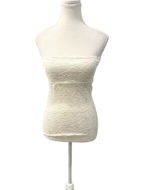 Costa Blanca Off White Babydoll Lace Strapless Camisole Size Small